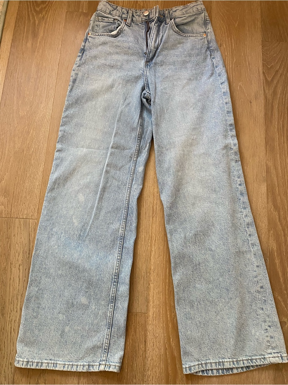 H&M Light Blue Wide-Leg Jeans